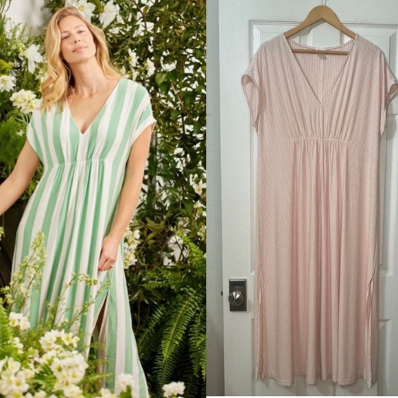LAKE Other - LAKE DreamKnit striped caftan nightgown